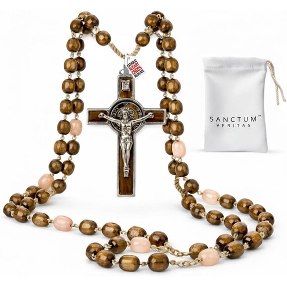 Other - Catholic Rosary Necklace | Large Bead Italian Rosary, Christian Prayer Beads for